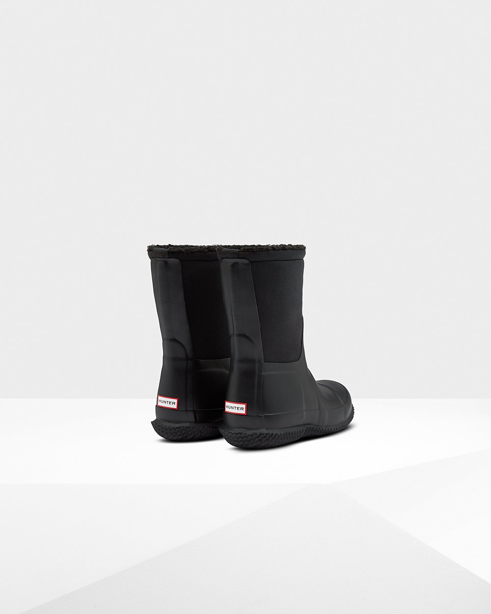 Botas De Neve Hunter Criança Pretas - Original Big Insulated Roll Top Sherpa - 14MZXROEK